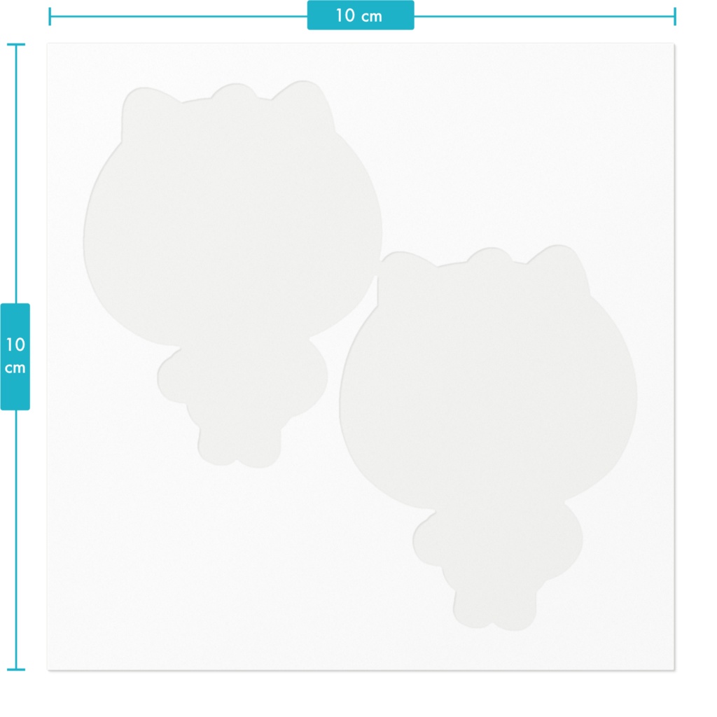 ちびミク&すっぴんミク 2枚くっつきステッカー(カットしてね!)