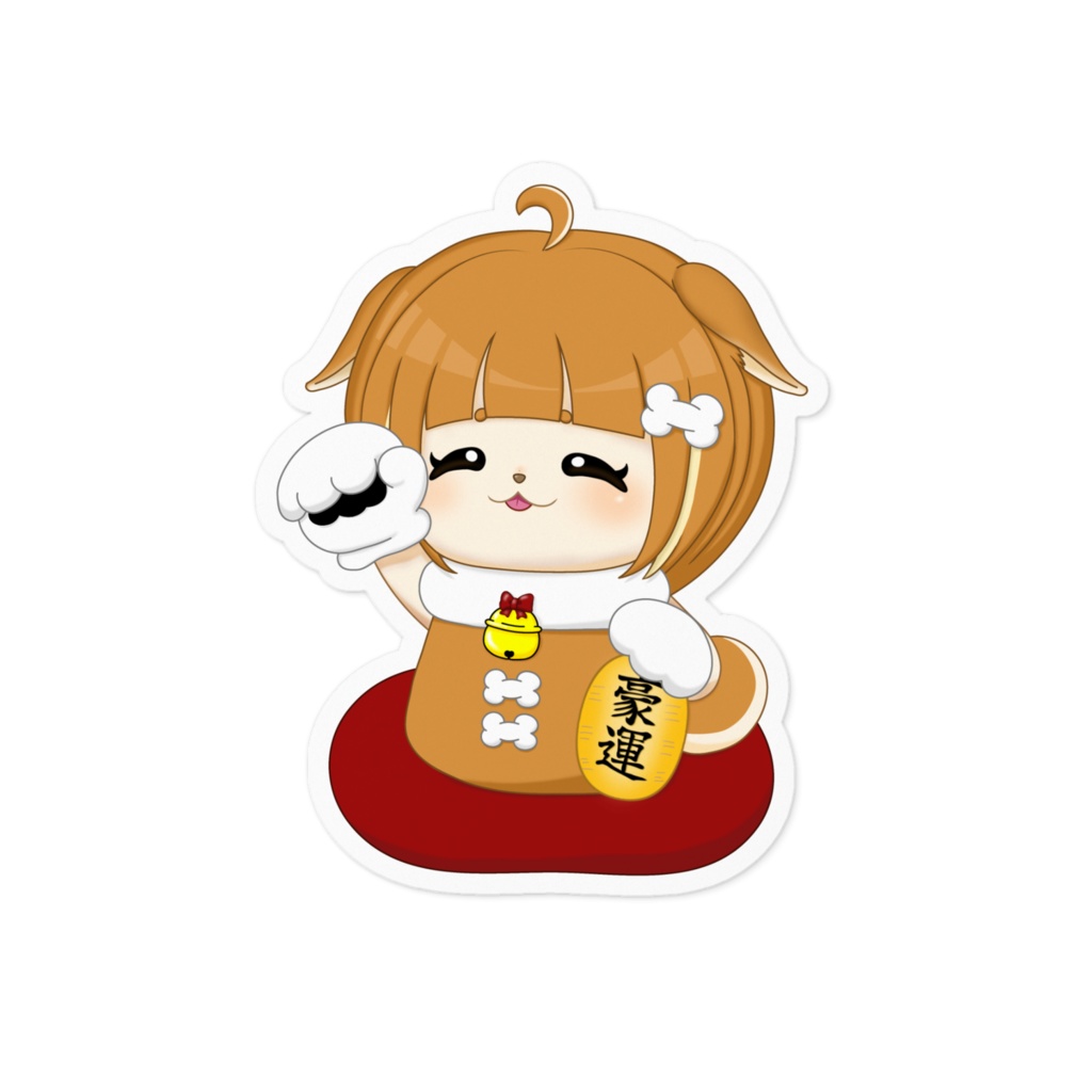 「豪運」招きミク ステッカー