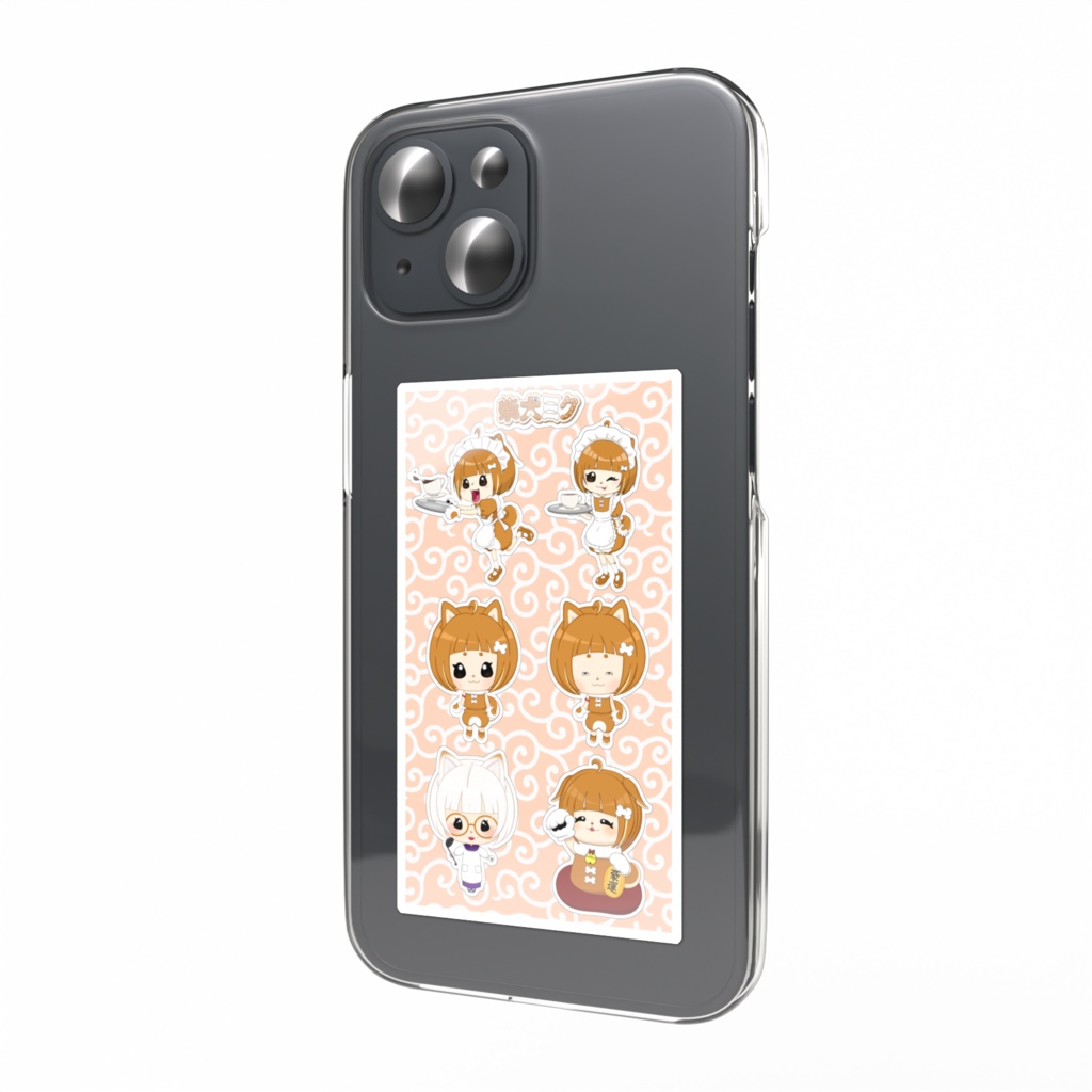 柴犬ミク シールシート風スマホステッカー