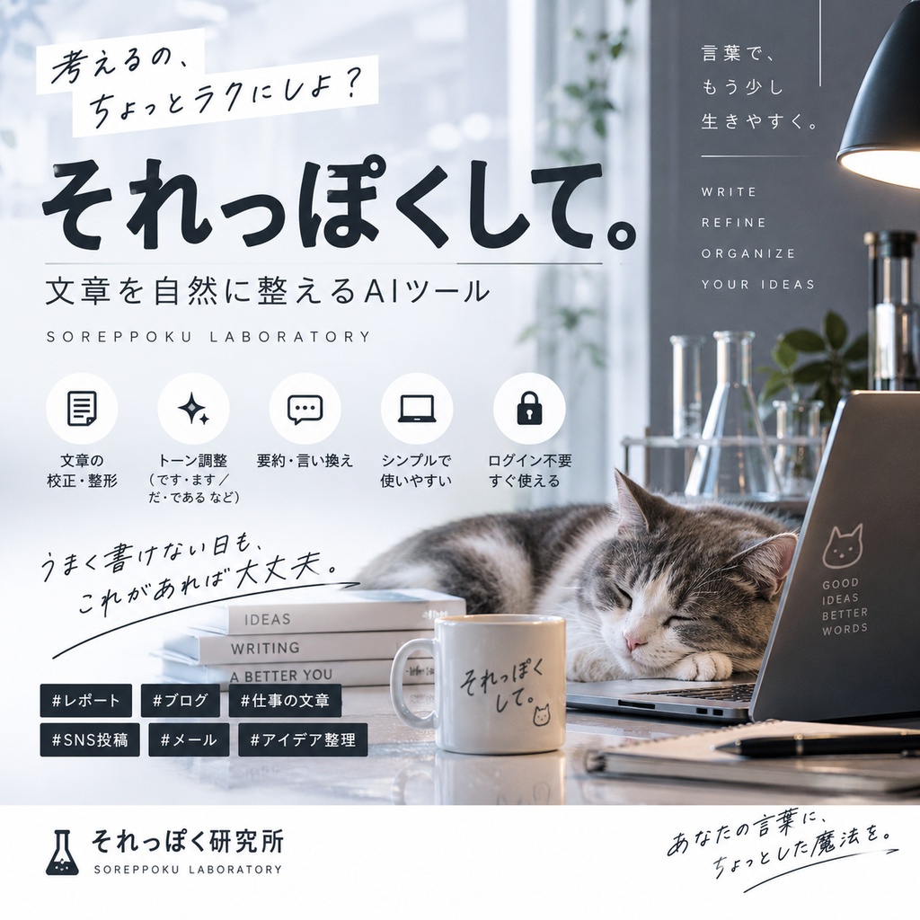 それっぽくして。｜文章を自然に整えるAIツール