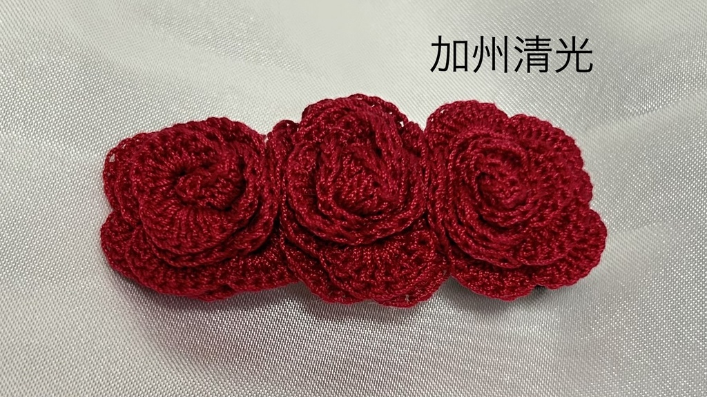 刀剣男士イメージの薔薇ヘアクリップ