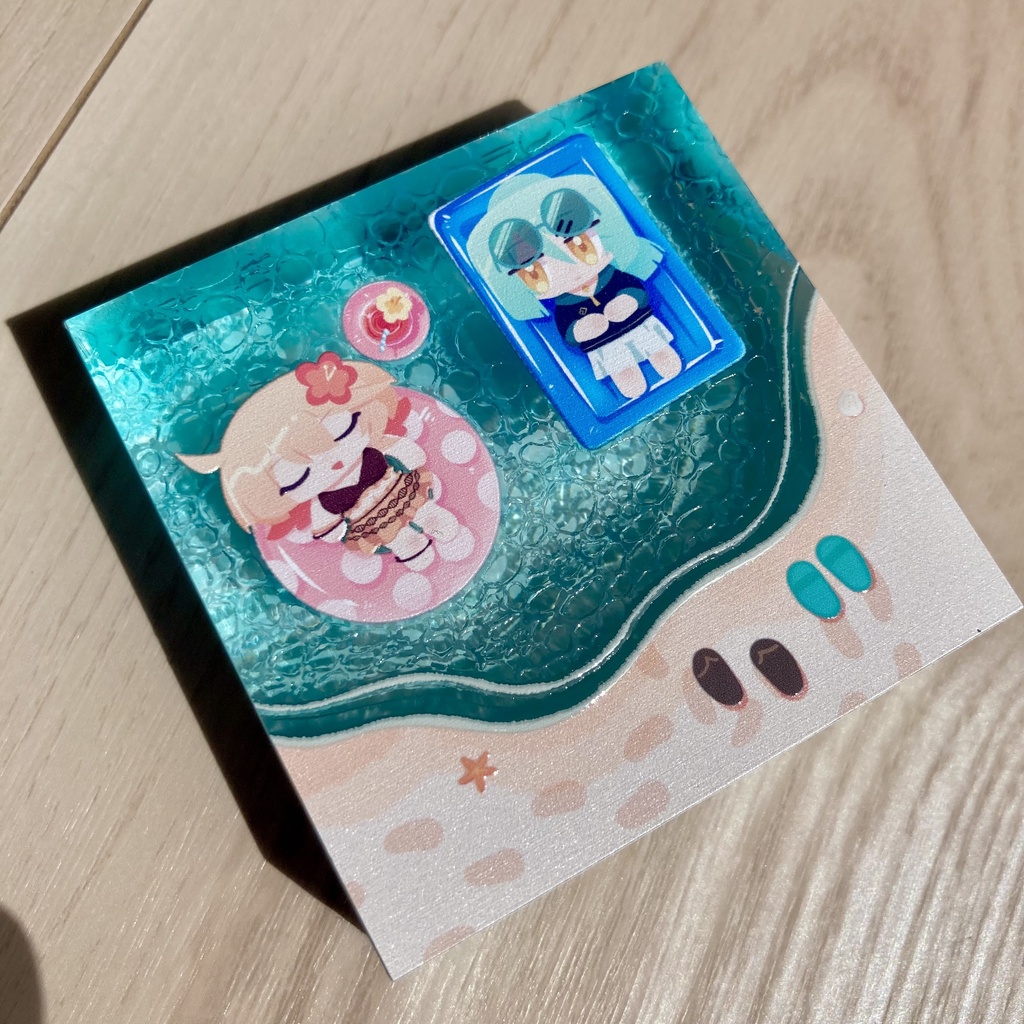 みすじゅ海水浴アクリルブロック