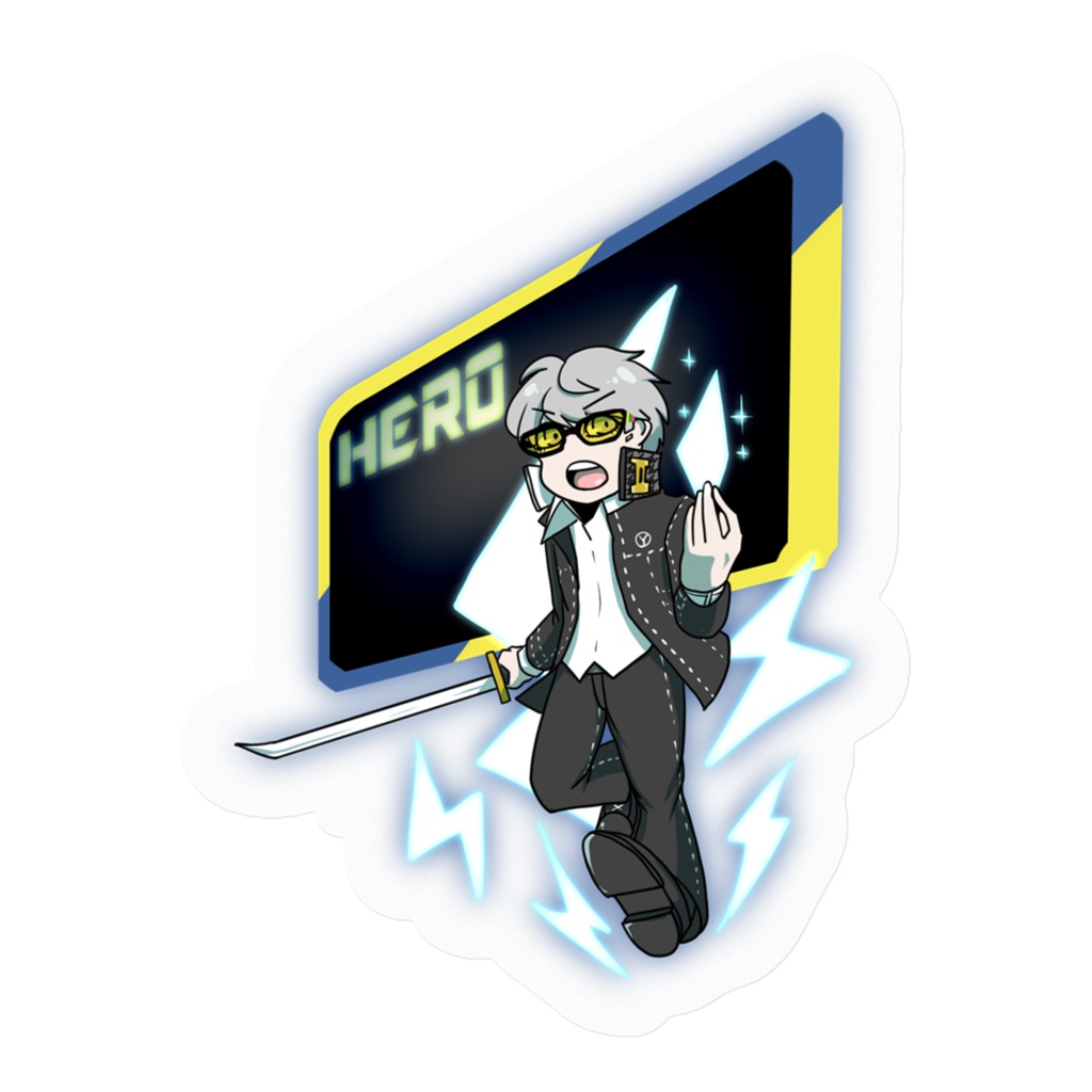 ちびキャラステッカー(P4主人公)