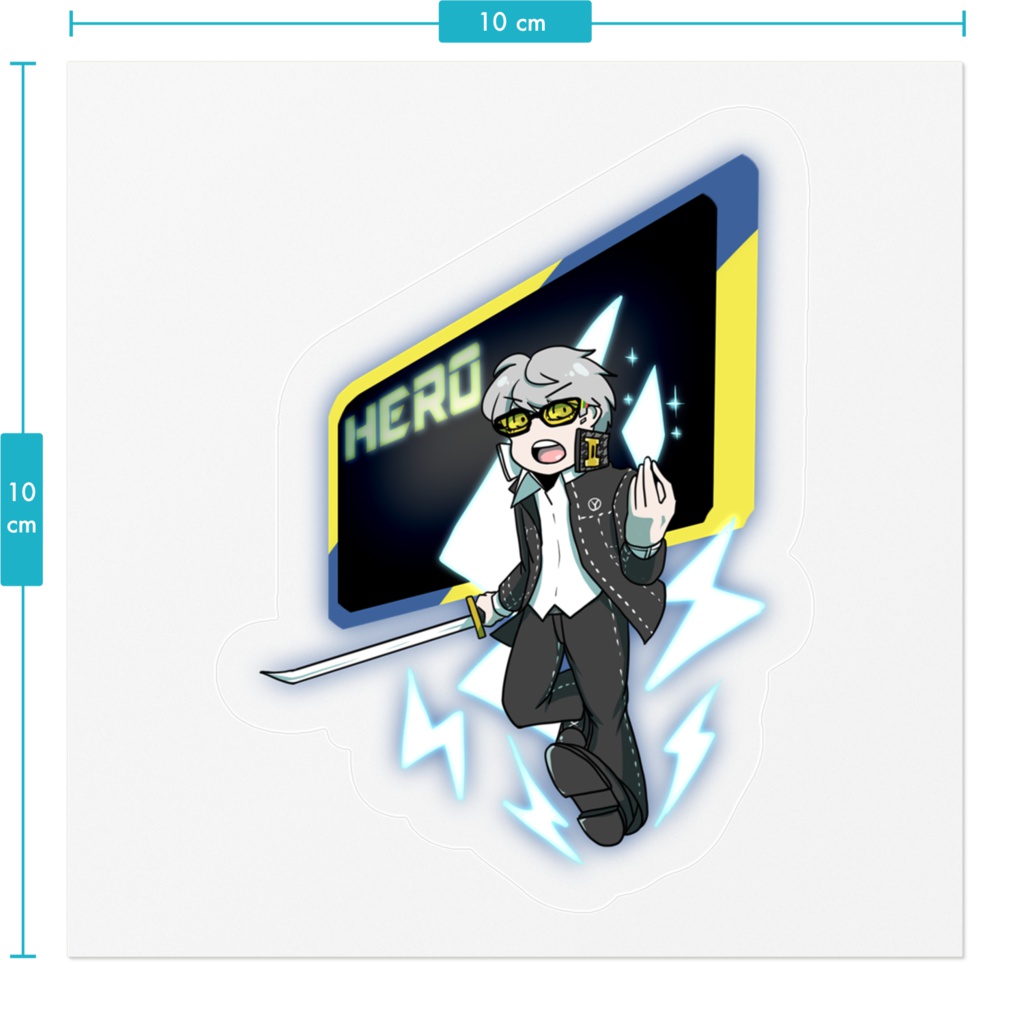 ちびキャラステッカー(P4主人公)