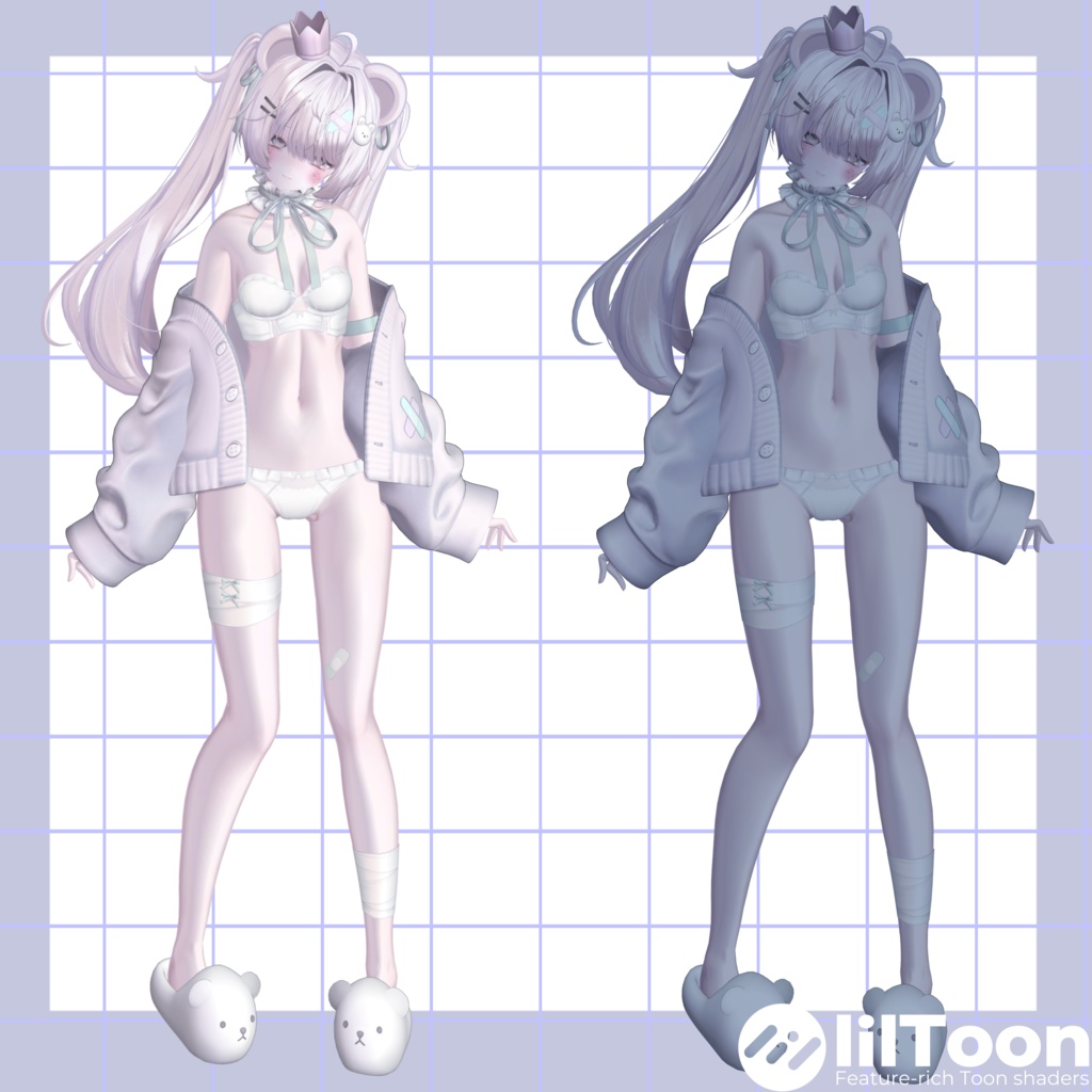 【liltoon】病的まっしろ透け肌マテリアル