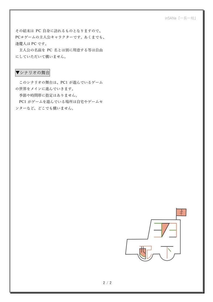 インセインソロシナリオ『一長一短』