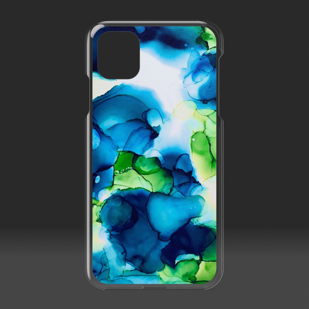 深緑(iPhone11)クリアケース・カバー