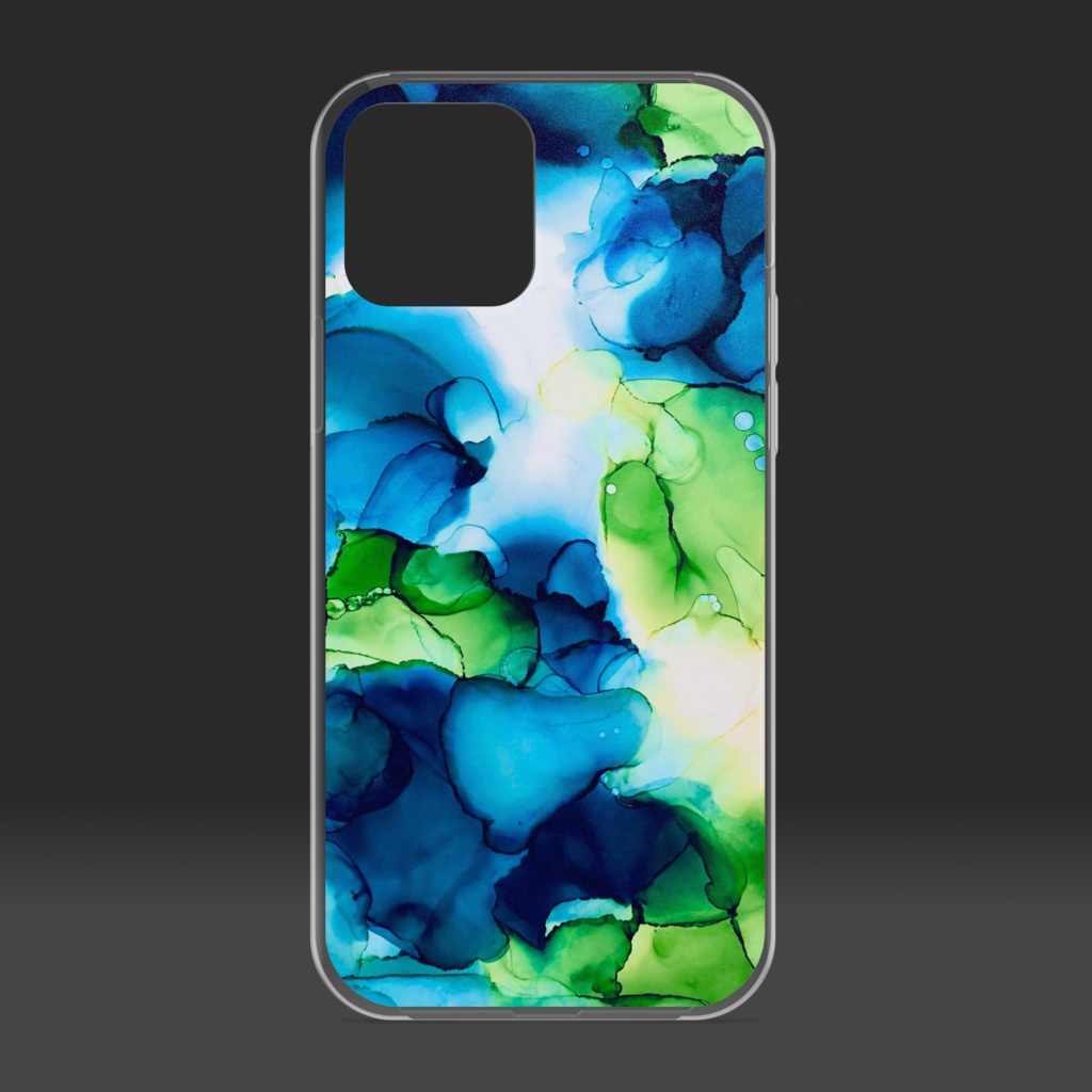 深緑(iPhone12 12Pro)クリアケース・カバー