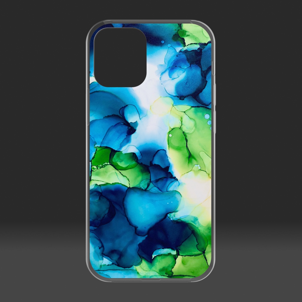 深緑(iPhone12mini)クリアケース・カバー