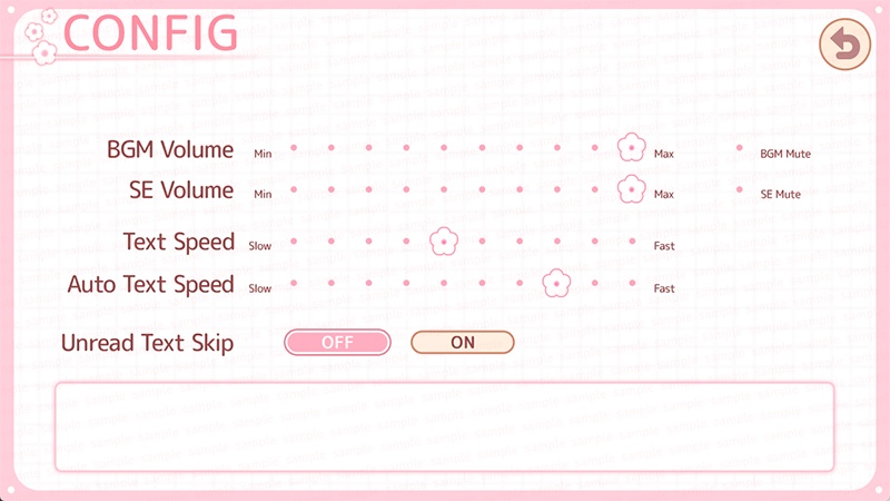 【ゲーム素材】学園・恋愛ADV向けUIセット ◇ 恋愛ゲームを彩る可愛いUI素材集 ◇