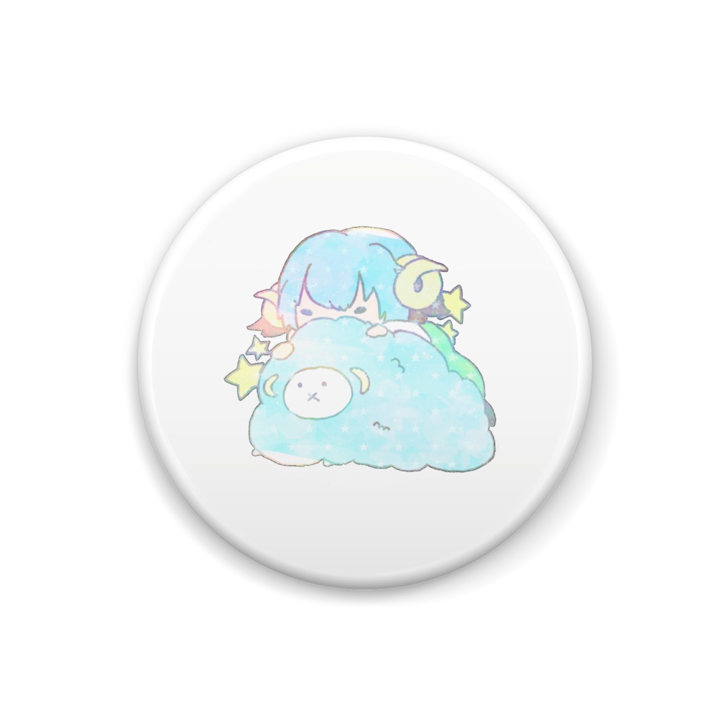 mokoさん缶バッジ(おやすみver.)