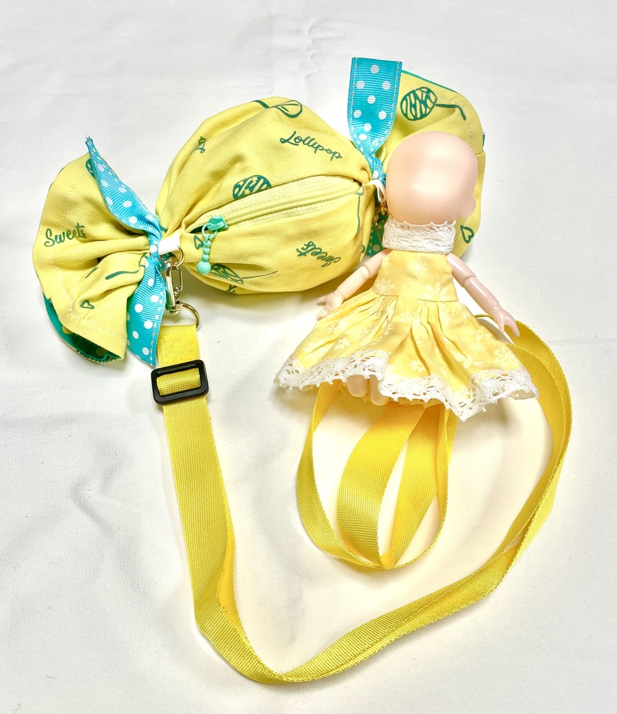 キャンディショルダーポーチ(きいろ🟡×エメラルド👗)