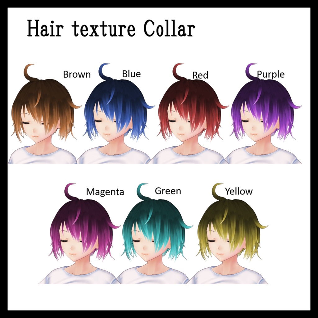【VRoid Studio Data】preset hair style-EC-01