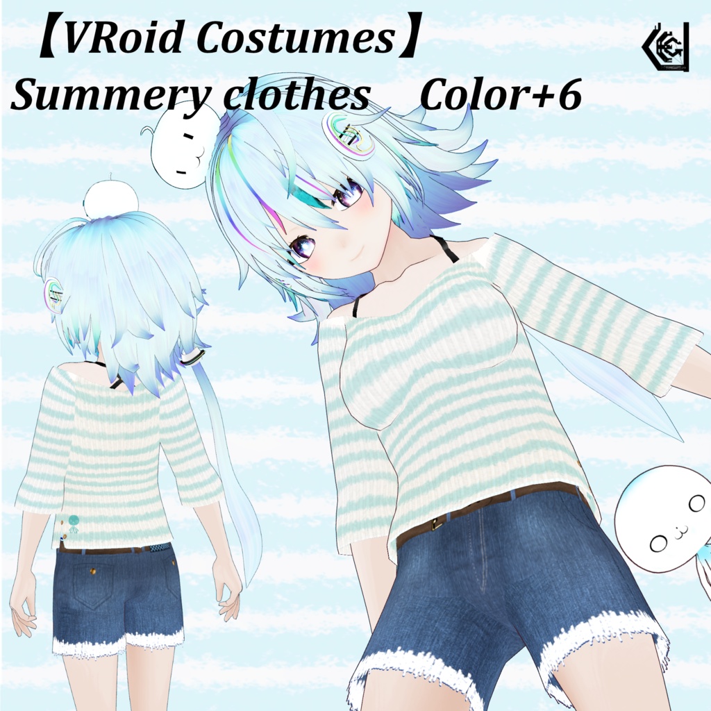 【VRoid Costumes】Summery clothes　Color+6