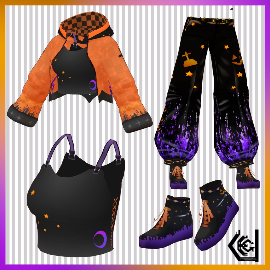 【Halloween clothing set】