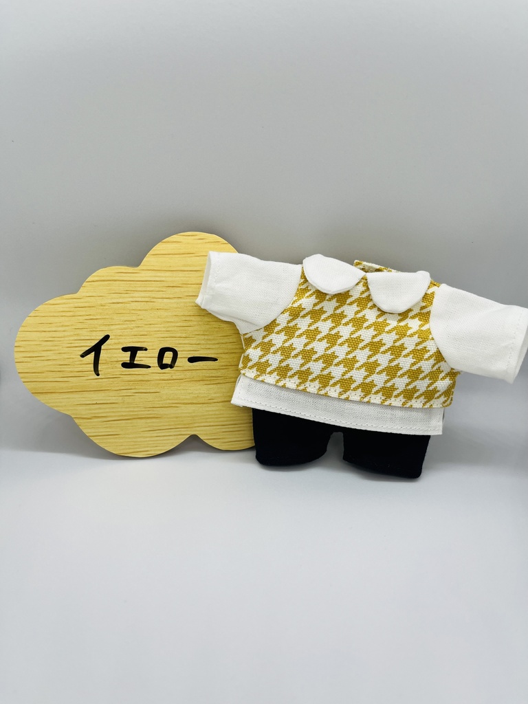 千鳥格子柄シャツ&ズボンセット