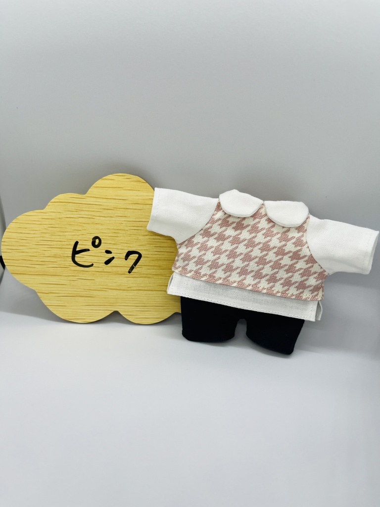 千鳥格子柄シャツ&ズボンセット