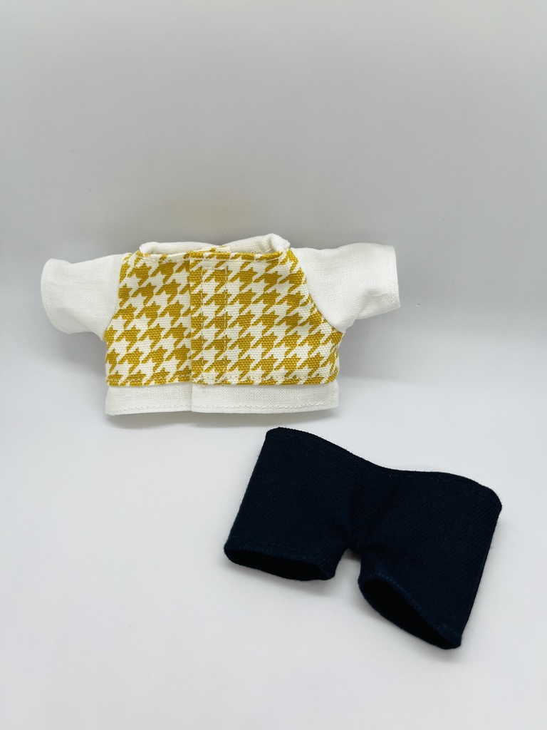 千鳥格子柄シャツ&ズボンセット