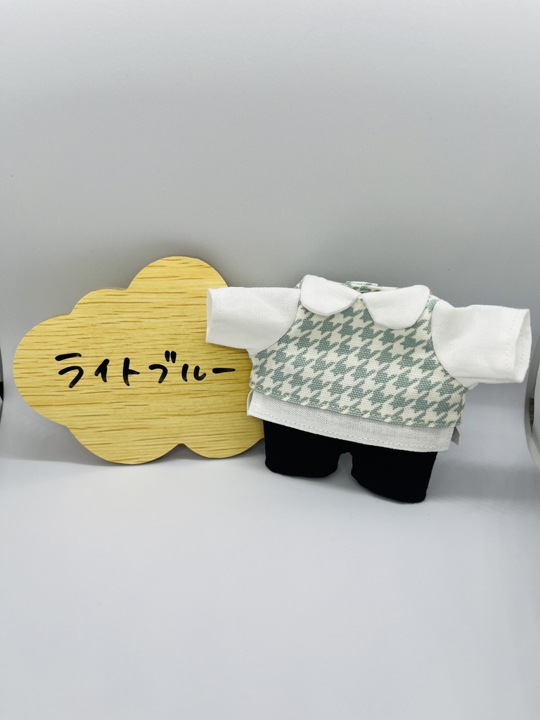 千鳥格子柄シャツ&ズボンセット