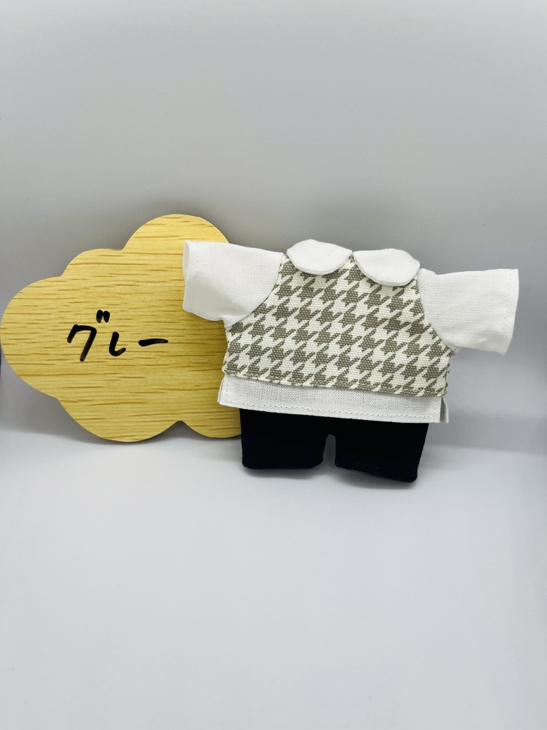 千鳥格子柄シャツ&ズボンセット