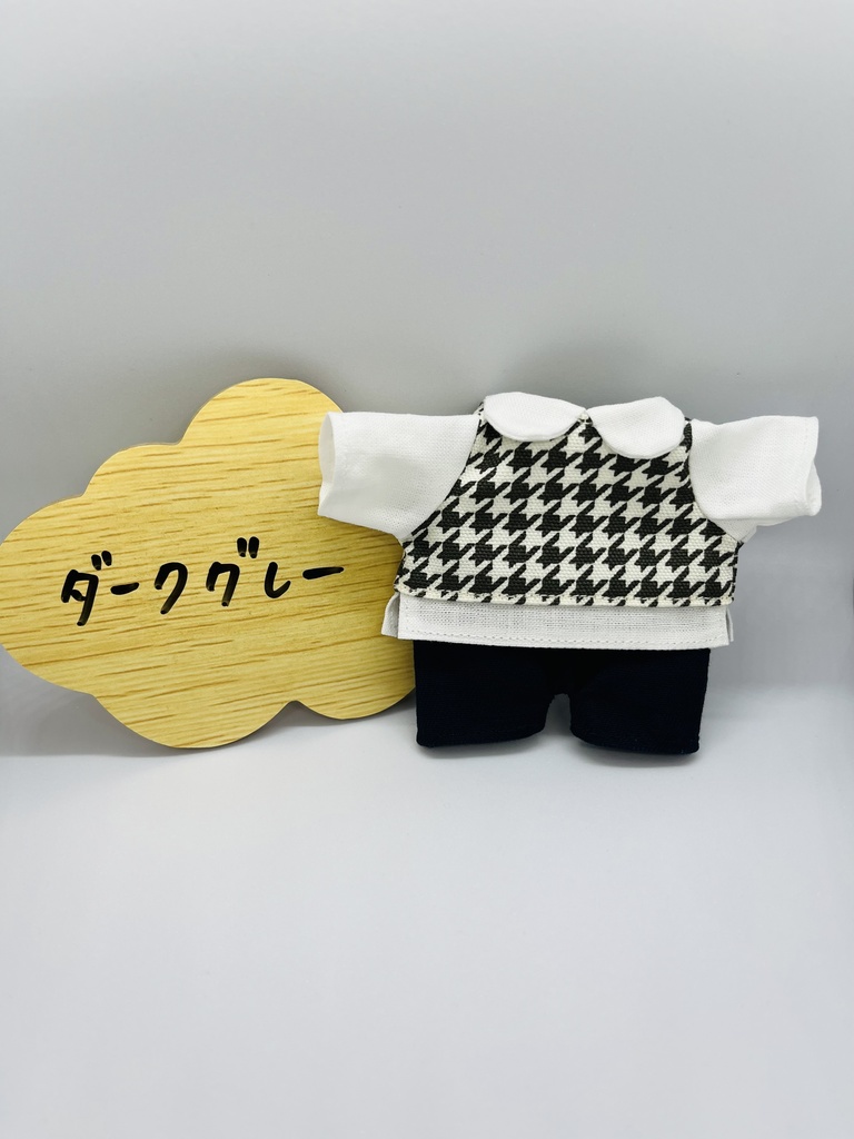 千鳥格子柄シャツ&ズボンセット