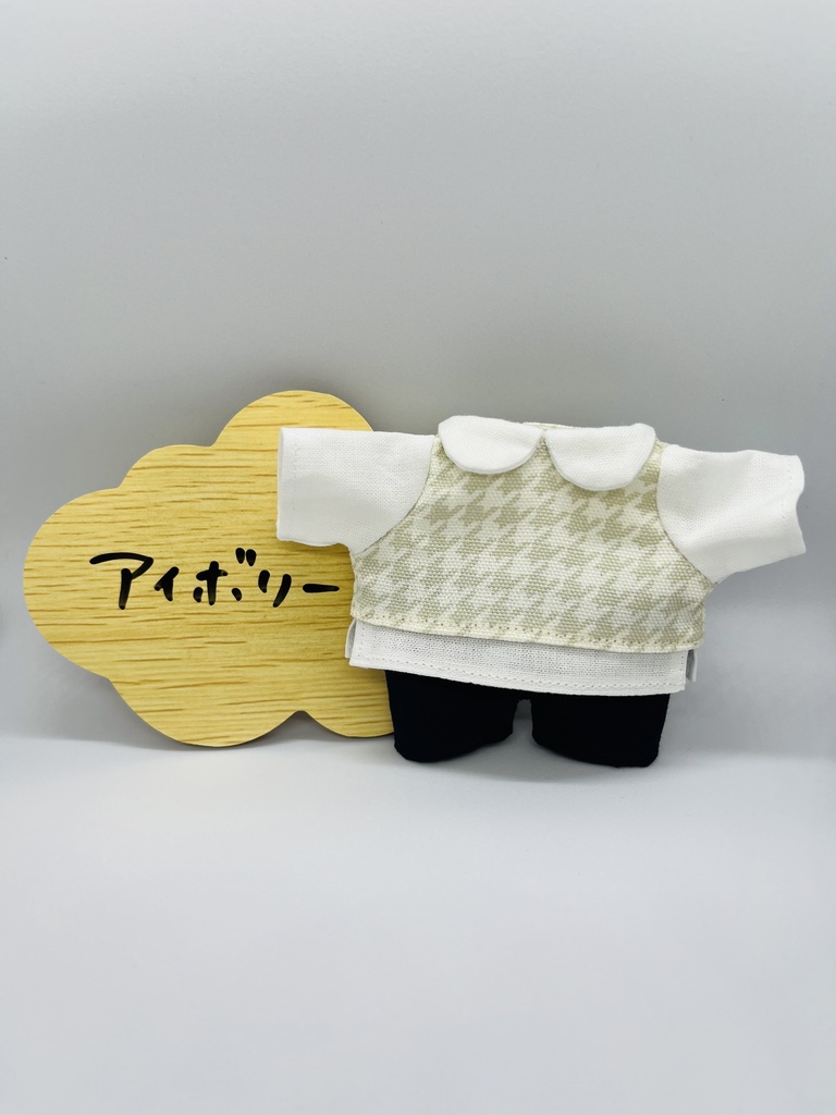 千鳥格子柄シャツ&ズボンセット