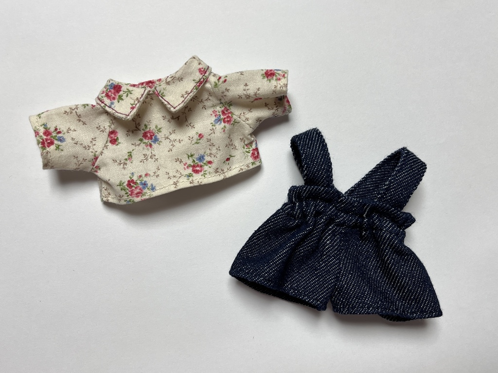 デニム×フラワー