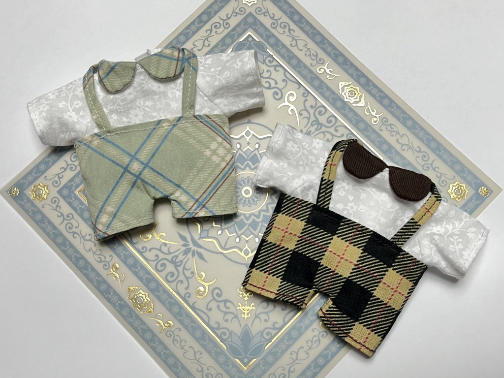 チェックズボン&シャツセット