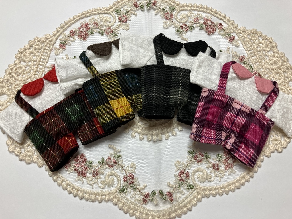 チェックズボン＆シャツセット