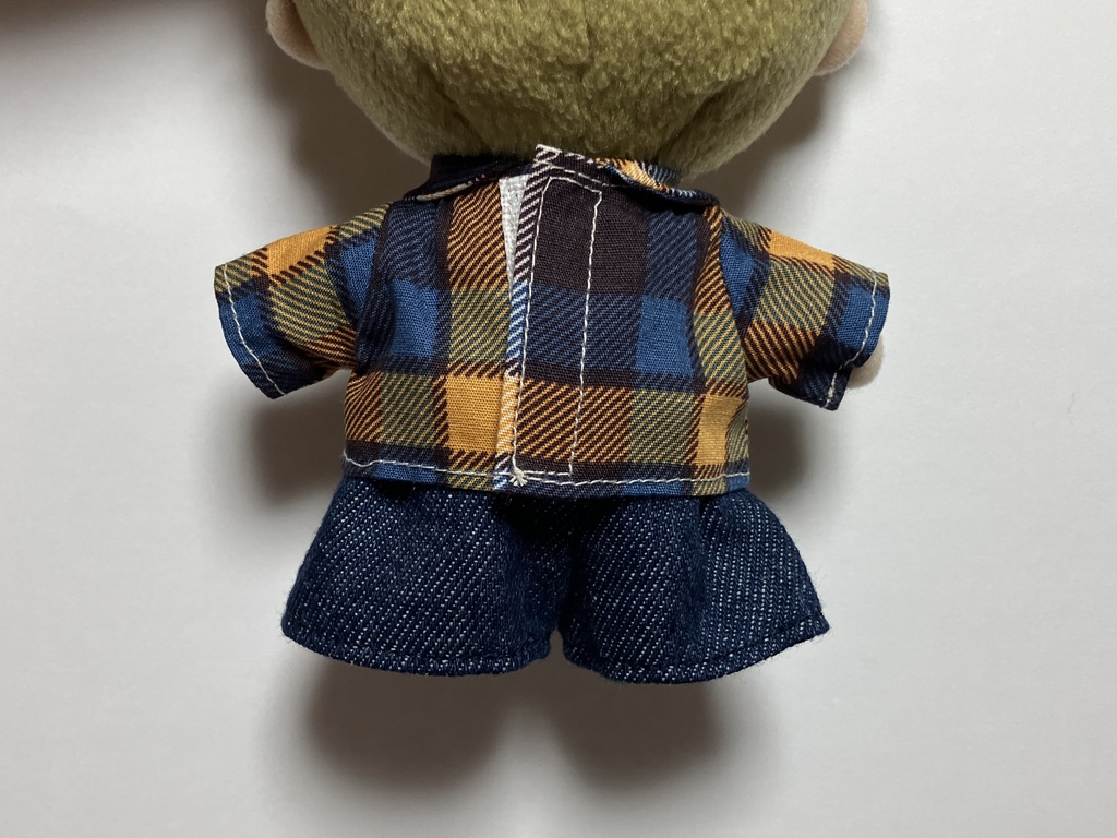 チェック×デニム