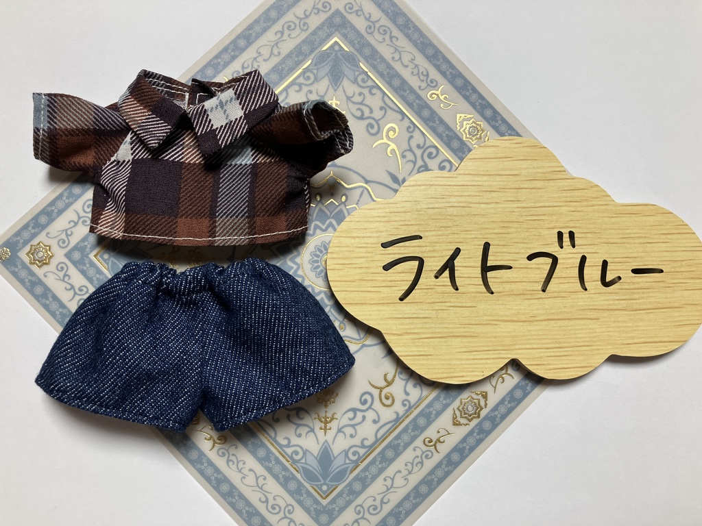 チェック×デニム