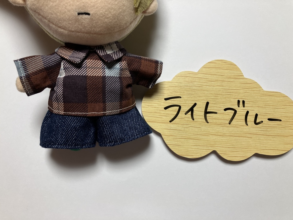 チェック×デニム