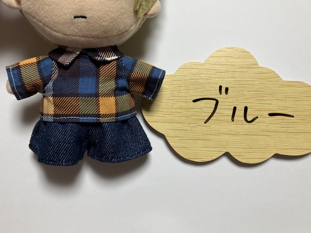 チェック×デニム