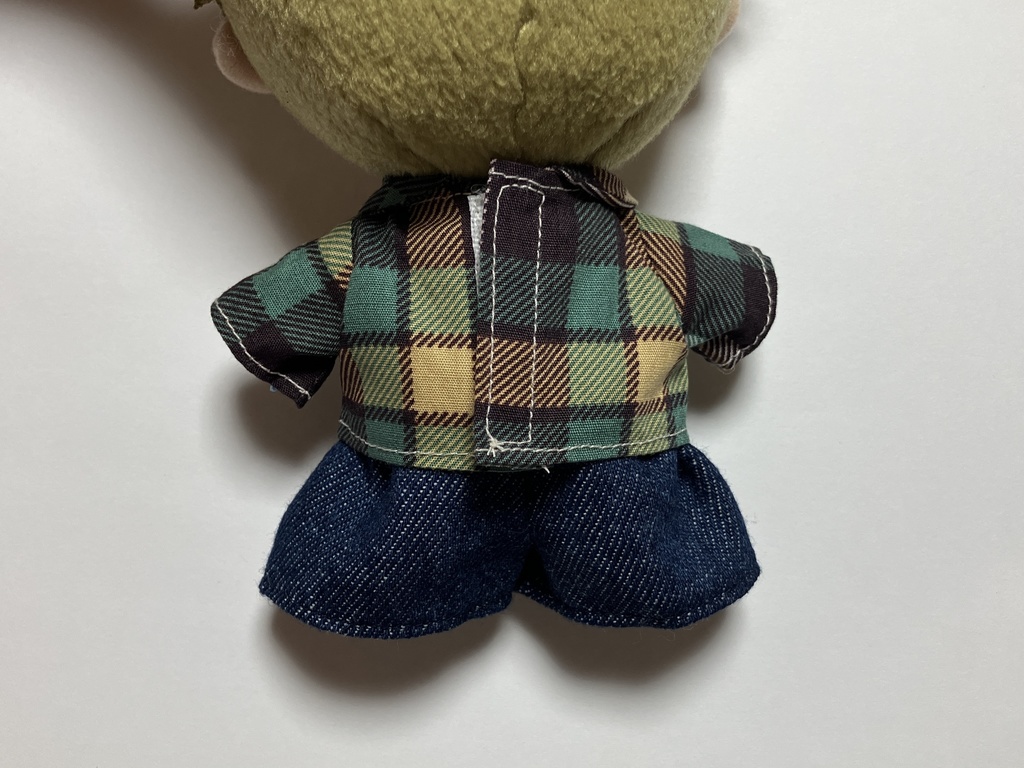 チェック×デニム