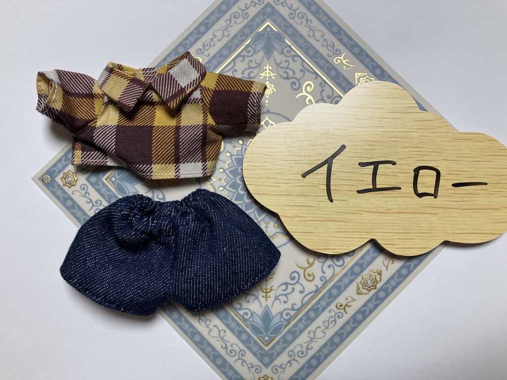 チェック×デニム