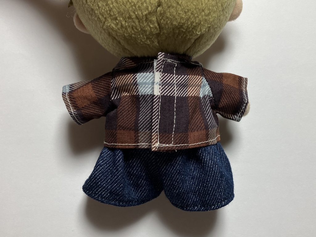 チェック×デニム