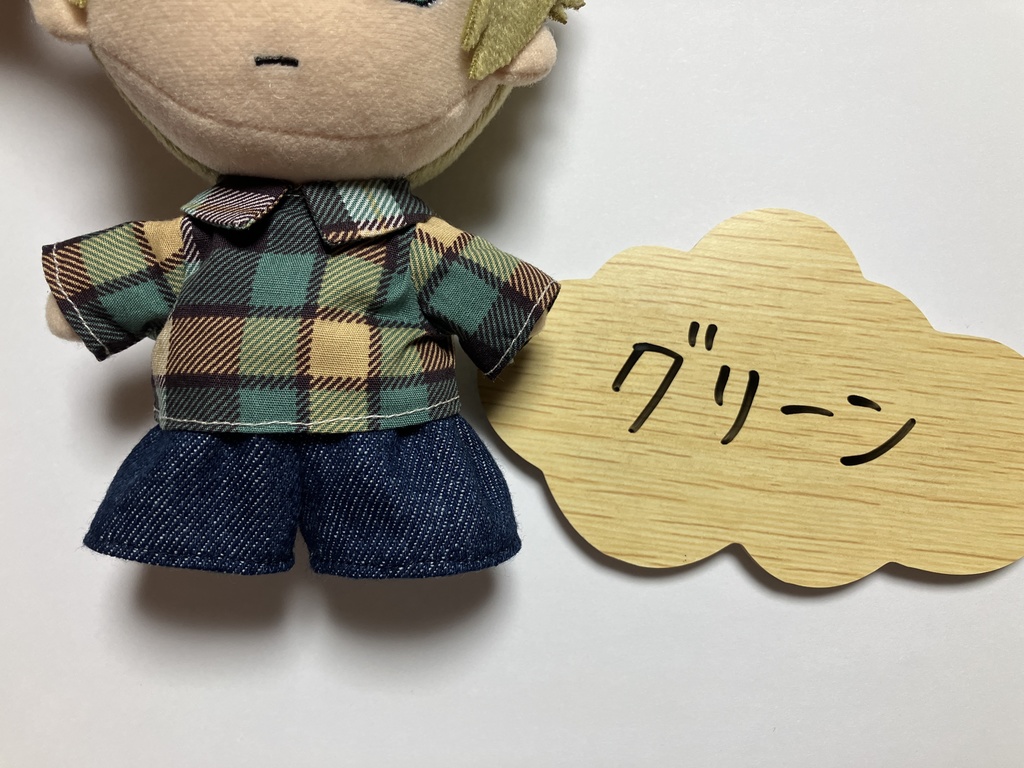 チェック×デニム