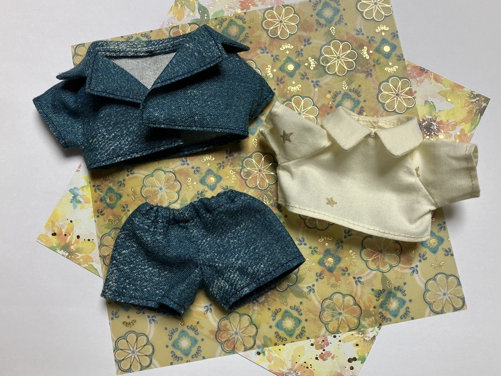 セットアップ デニム風