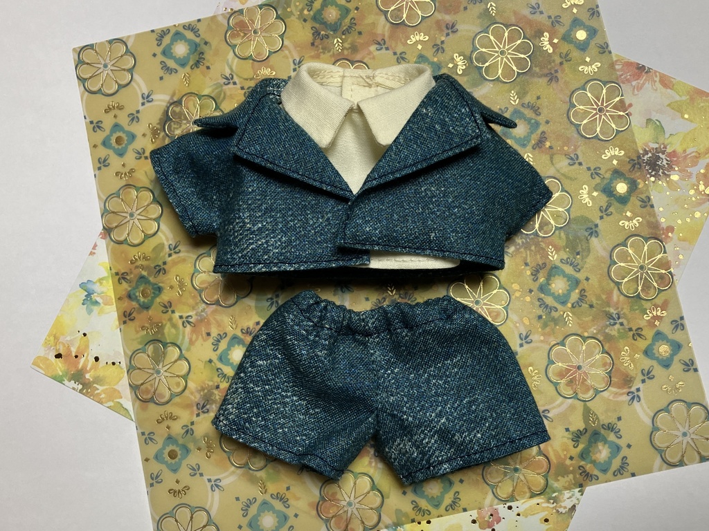 セットアップ　デニム風