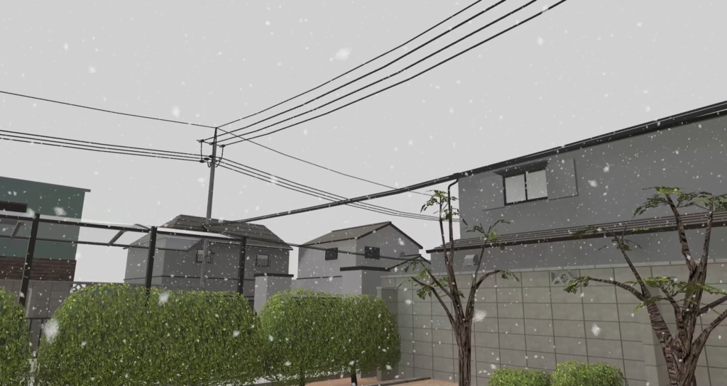 リアル志向な雪のパーティクル【VRChatワールド用】