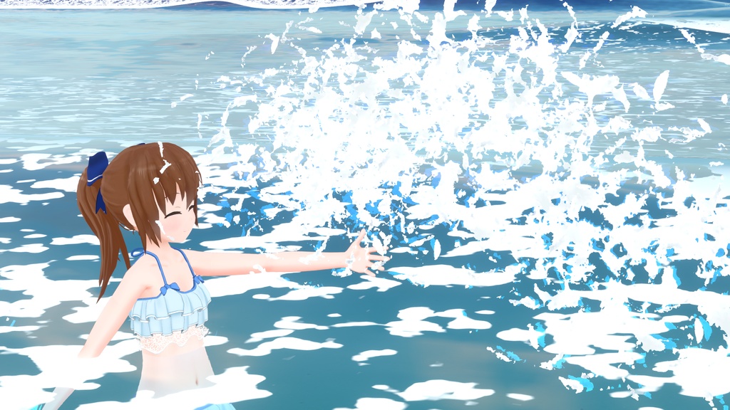 どこでも!ばしゃばしゃ水遊び【VRChatアバター用ギミック】
