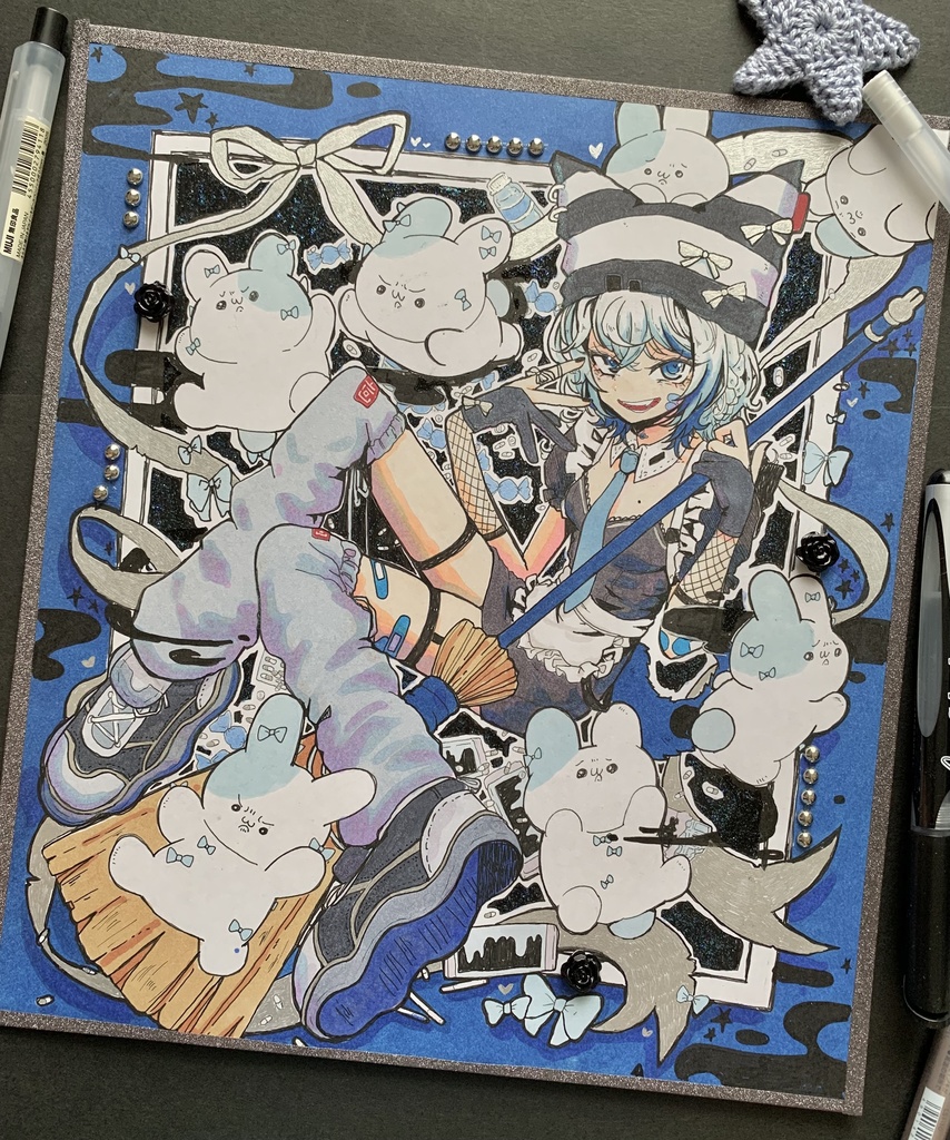  加筆済!!藍ちゃんでかい色紙