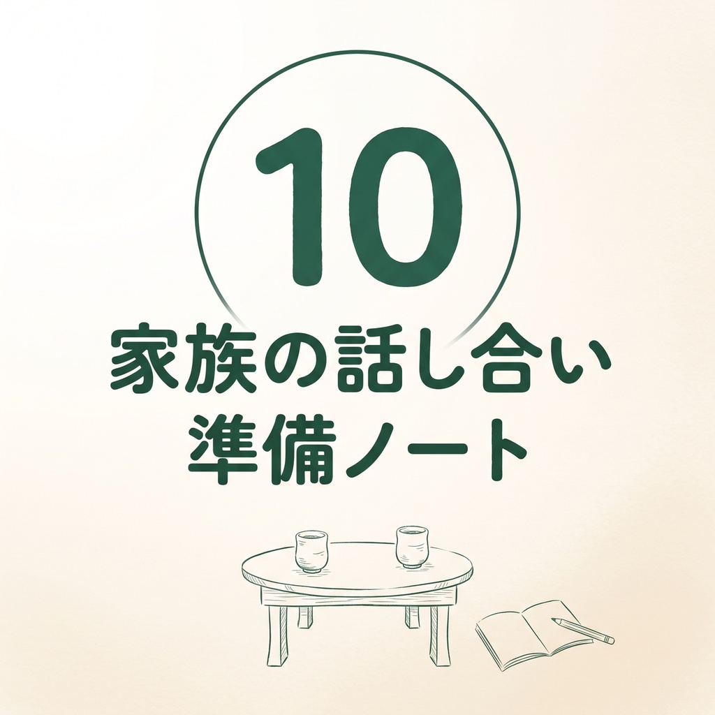 家族の話し合い準備ノート｜看取りの前に「話せる家族か」を10項目で見分ける 質問14本＋文例10本