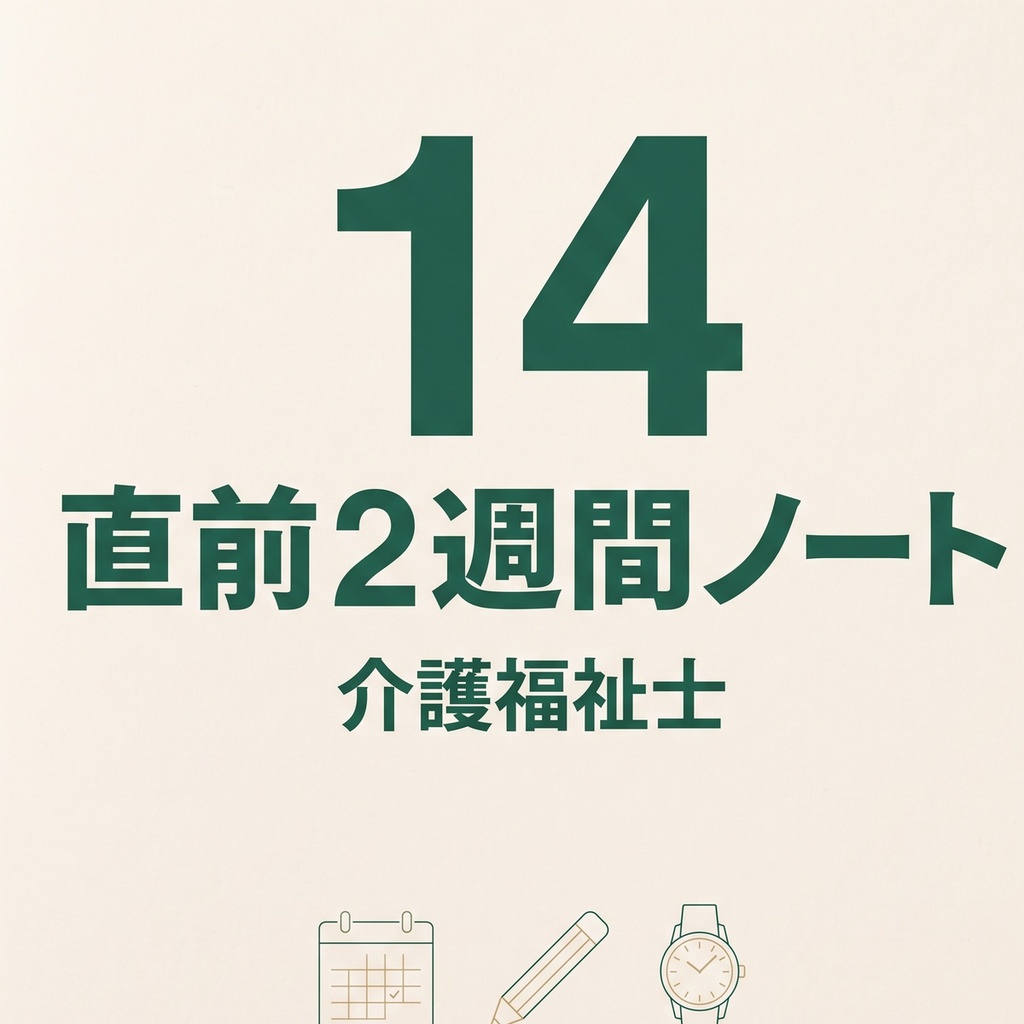 介護福祉士 直前2週間ノート｜14日計画・科目群の得点表・当日の動き 実物89項目（第39回対応）