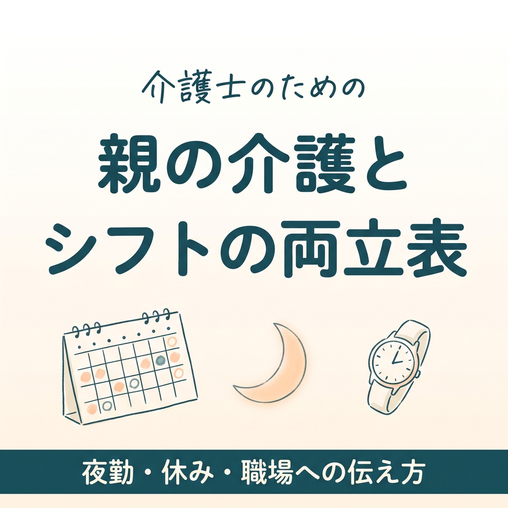 介護士のための 親の介護とシフトの両立表｜夜勤・休み・職場への伝え方