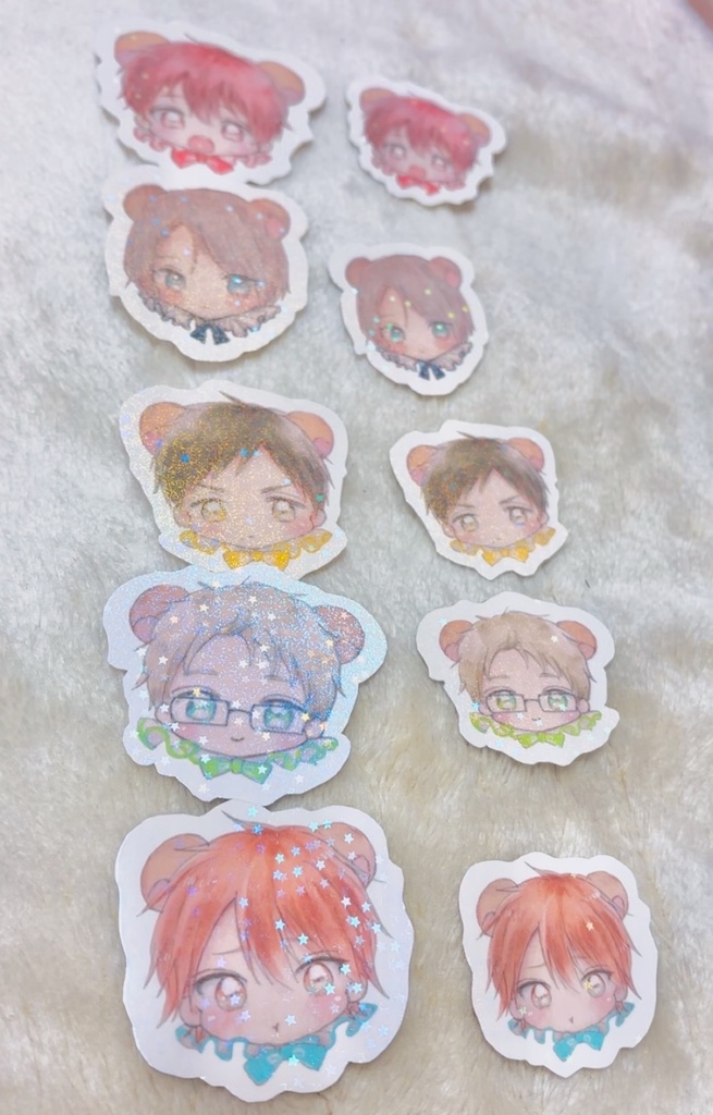 SOARAキラキラシール(大小5種1組)+ポストカード(2種1組)セット