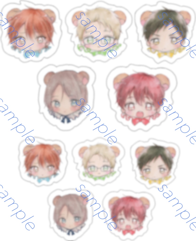 SOARAキラキラシール(大小5種1組)＋ポストカード(2種1組)セット