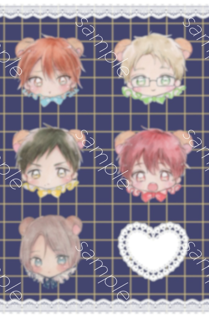 SOARAキラキラシール(大小5種1組)+ポストカード(2種1組)セット