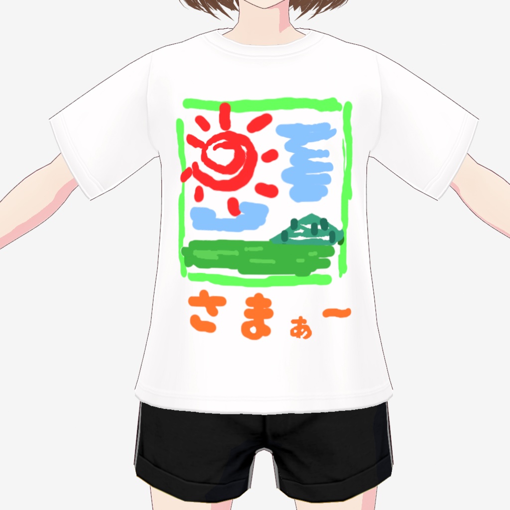 (VRoid)男女兼用 白Tシャツ