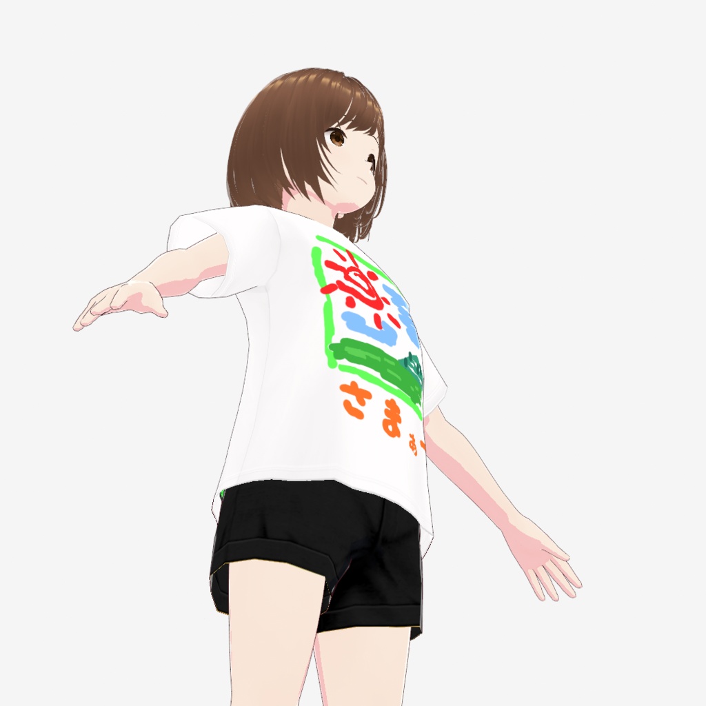 (VRoid)男女兼用 白Tシャツ